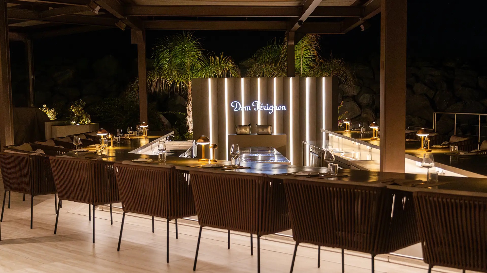 Warm and elegant interior dining room at Casa Limone